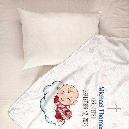 Baptism Gifts For Boys - Personalized Baby Blanket