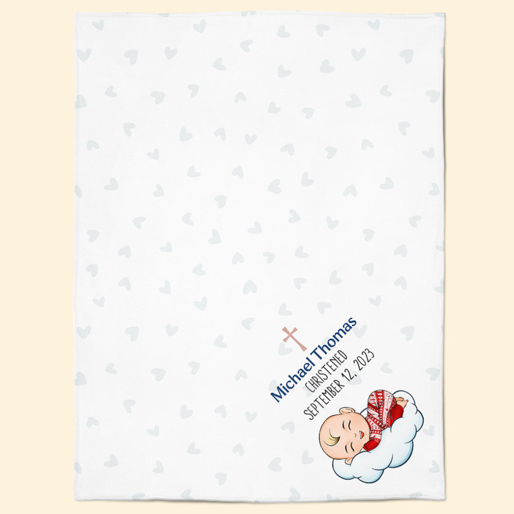 Baptism Gifts For Boys - Personalized Baby Blanket