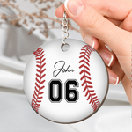 Baseball Ball - Personalized Wooden Keychain