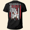 Baseball Dad, Brother, Grandpa Flag - Personalized Shirt