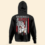 Baseball Dad, Brother, Grandpa Flag - Personalized Shirt