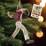 Baseball Lover For Husband, Son - Personalized Acrylic Photo Ornament