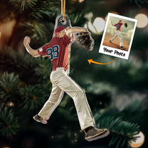 Baseball Lover For Husband, Son - Personalized Acrylic Photo Ornament