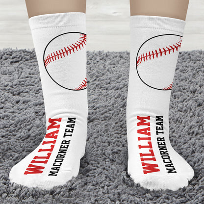 Baseball - Personalized Crew Socks
