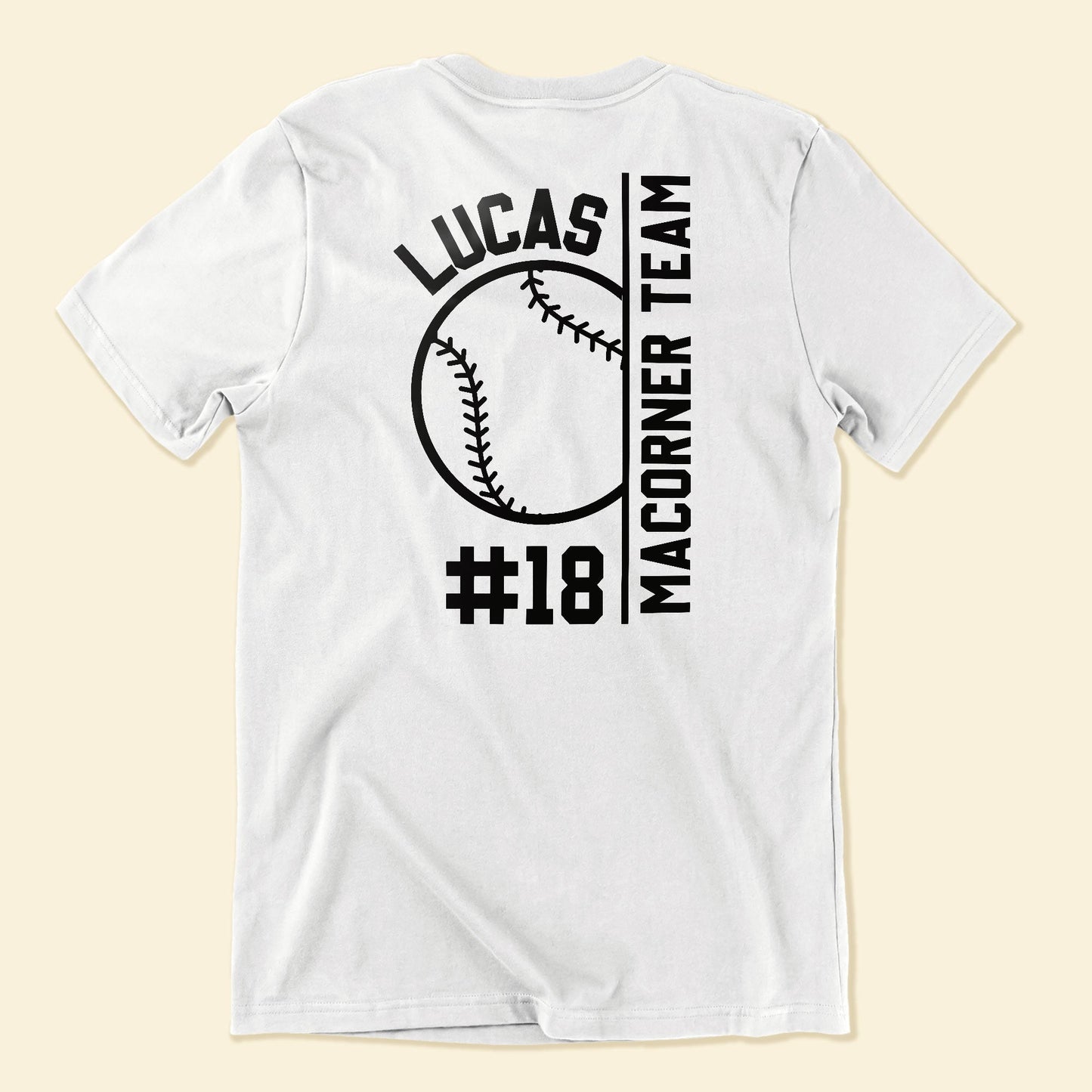 Baseball - Personalized Back Printed Shirt