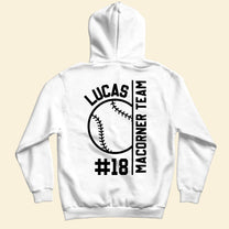 Baseball - Personalized Back Printed Shirt