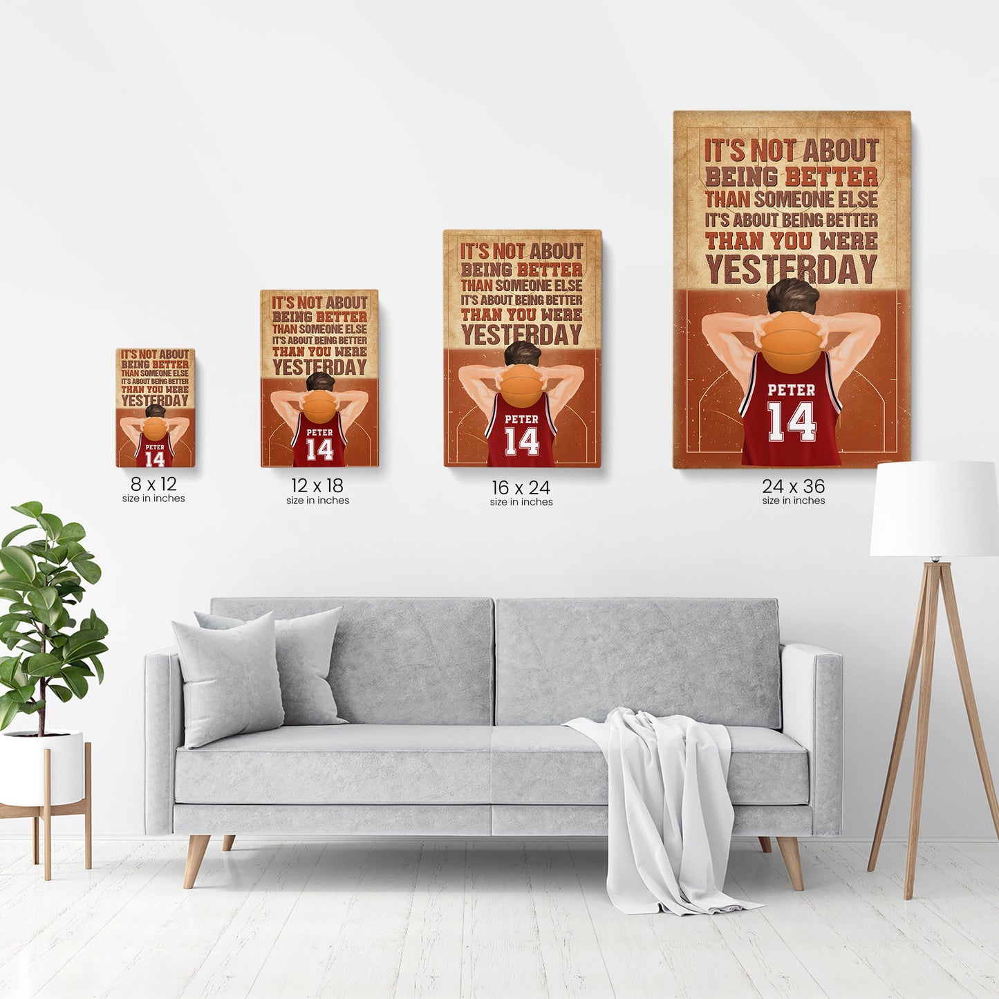 Basketball Inspiration - Personalized Poster/Canvas - Celebration Gift For Basketball Team, Basketball Lover