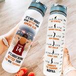 Basketball Inspiration - Personalized Water Bottle With Time Marker - Birthday, Motivation Gift For Basketball Players, Friends, Coach, Teammate