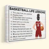 Basketball Life Lessons For Girl - Personalized Poster/Canvas - Gift For Basketball Lovers