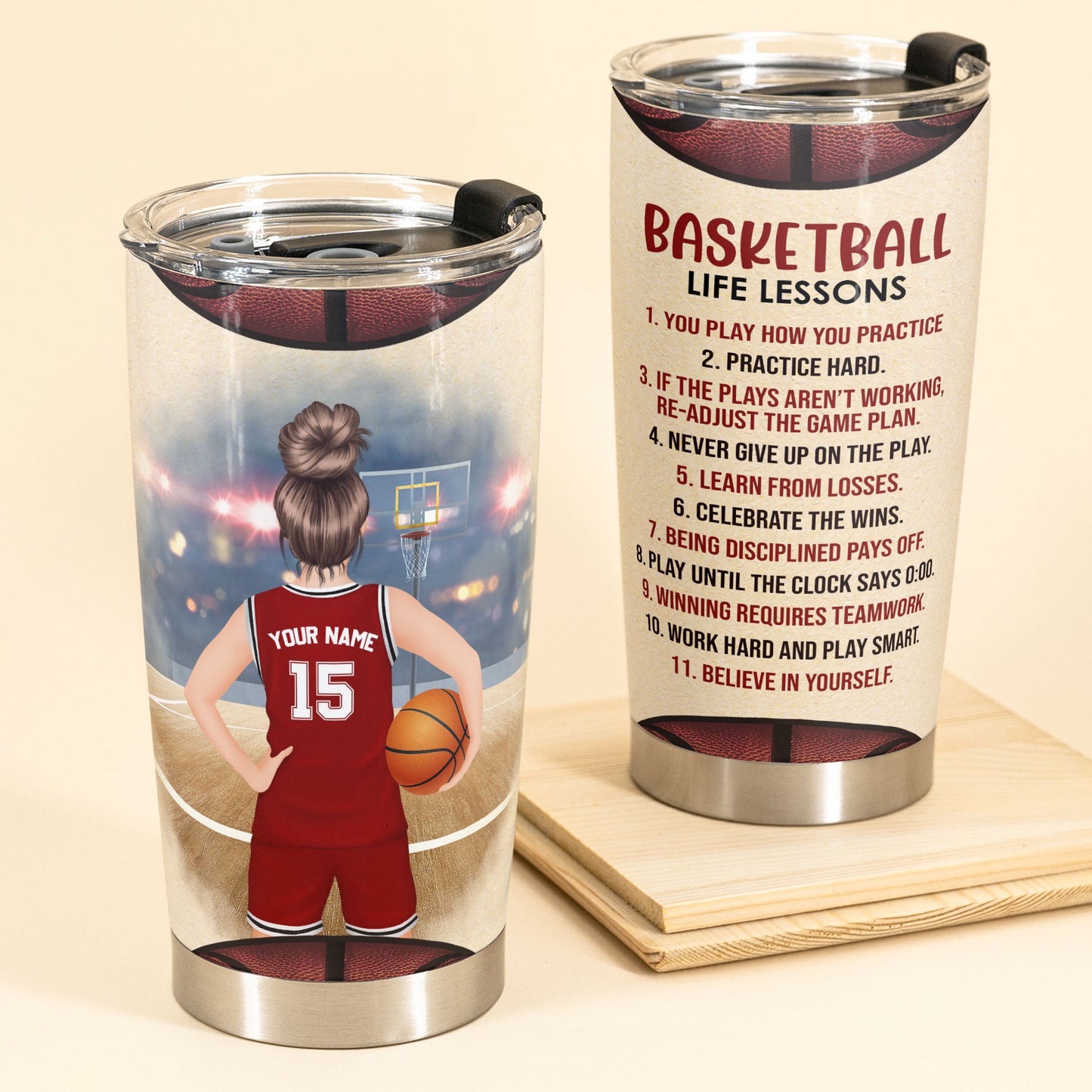 Basketball Life Lessons - Personalized Tumbler Cup
