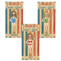 Beach Lovin Girl - Personalized Beach Towel