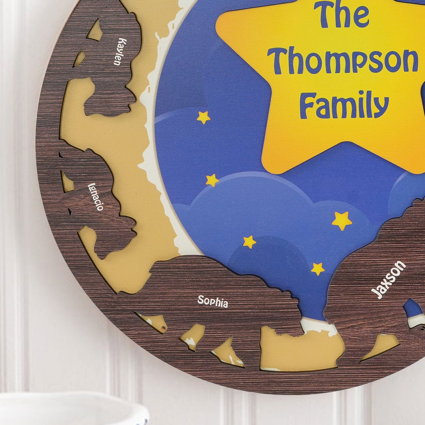 Bear Family - Personalized 2 Layers Wood Sign