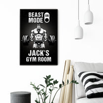 Beast Mode Gym Room - Personalized Poster/Canvas - Birthday Gift For Gymer - Old Man Lifting