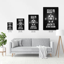 Beast Mode Gym Room - Personalized Poster/Canvas - Birthday Gift For Gymer - Old Man Lifting