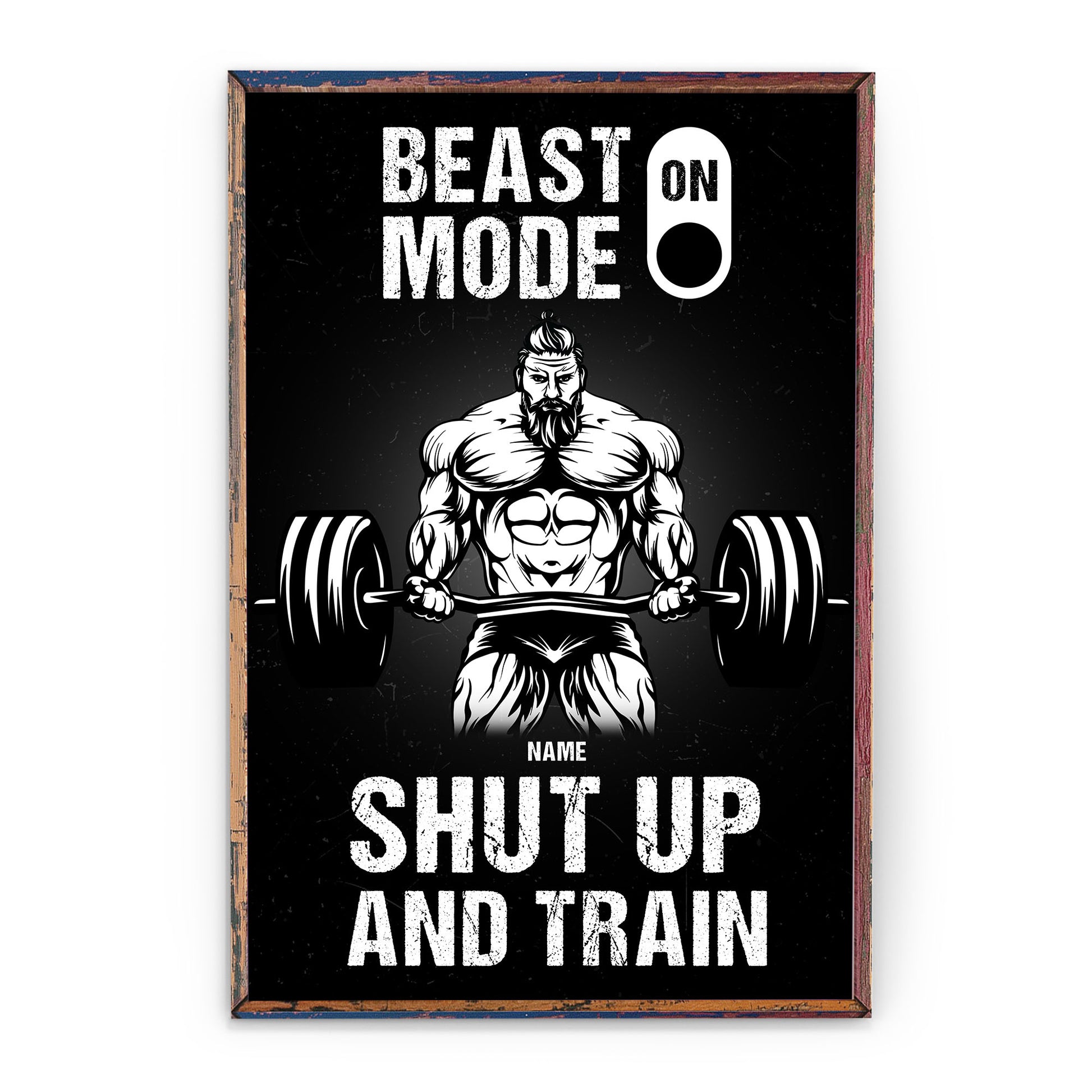 Beast Mode - Personalized Poster/Canvas - Birthday Gift For Gymer - Old Man Lifting