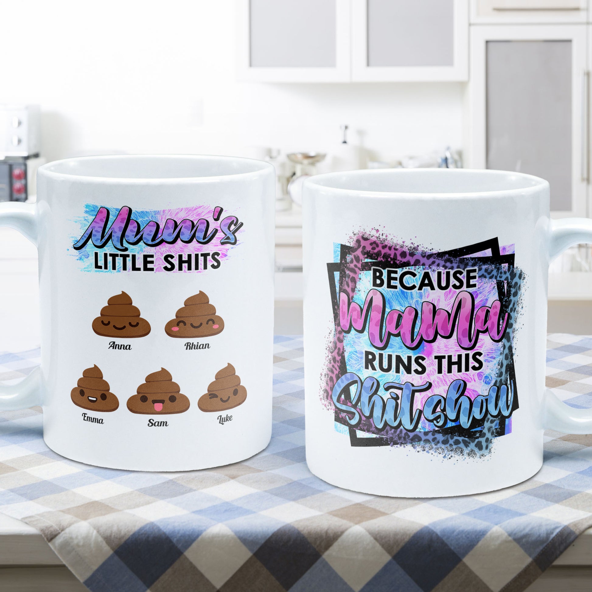 Because Mama Runs This Sh!Show - Personalized Mug - Mother's Day Birthday Funny Gift For Mom