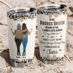 Because Of You I Laugh A Little Harder Friendship - Personalized Tumbler Cup - Gift For Friend