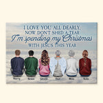 Because Someone We Love Is In Heaven - Personalized Wrapped Canvas - Christmas Gift For Family, Memorial Canvas, Remembrance Canvas
