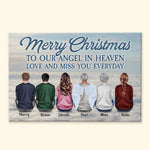 Because Someone We Love Is In Heaven - Personalized Wrapped Canvas - Christmas Gift For Family, Memorial Canvas, Remembrance Canvas