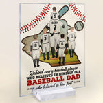 Behind Every Baseball Player Is A Baseball Dad - Personalized Acrylic Plaque - Father's Day, Birthday, Baseball Gift For Dad, Father, Daughter, Son