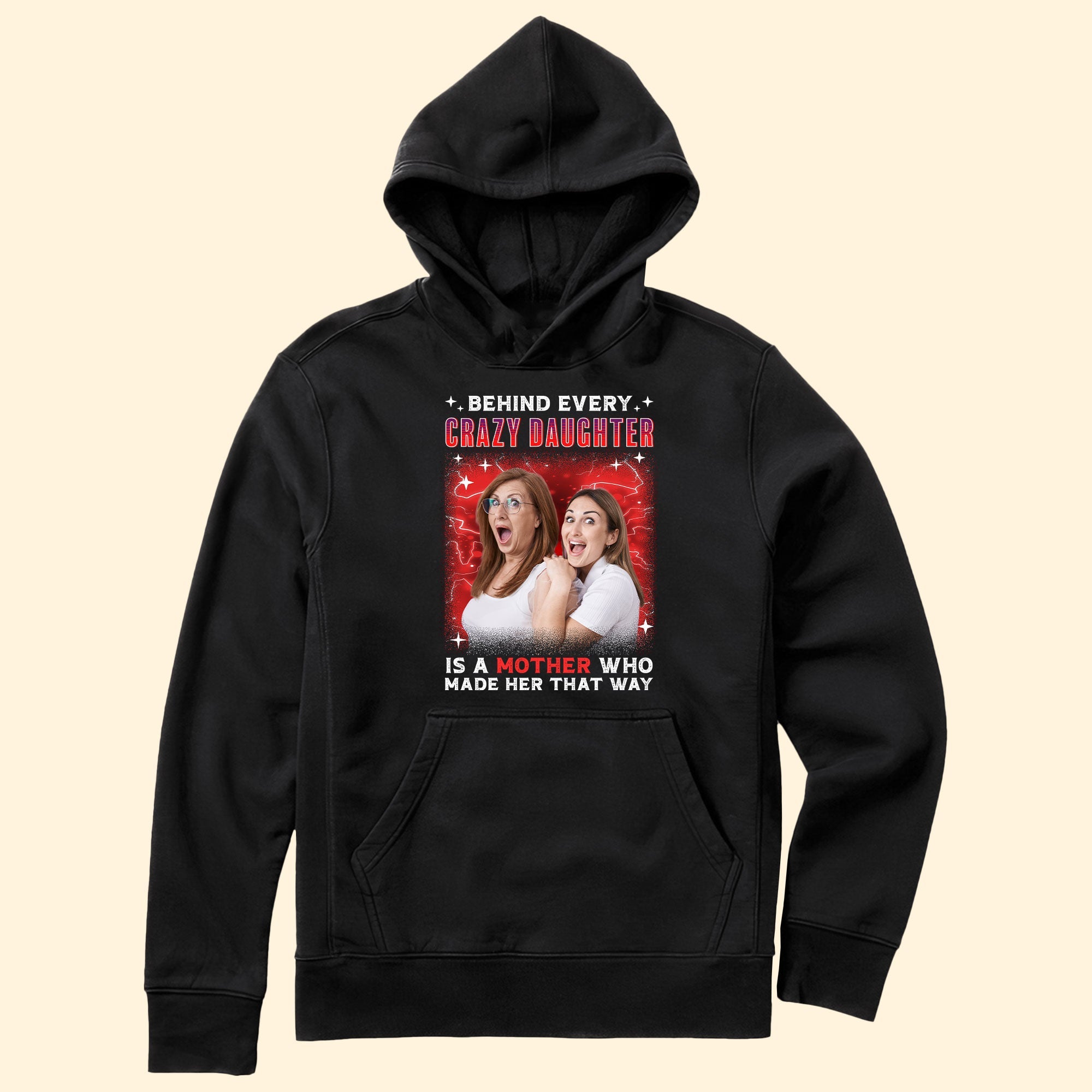 Behind Every Crazy Daughter Vintage Tee - Personalized Photo Shirt