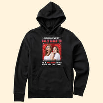 Behind Every Crazy Daughter Vintage Tee - Personalized Photo Shirt