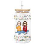 Best Bitches, Alcohol Tolerating, Bonding Over - Personalized Clear Glass Cup