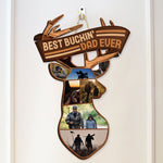 Best Buckin' Dad Ever - Personalized Wood Photo Sign