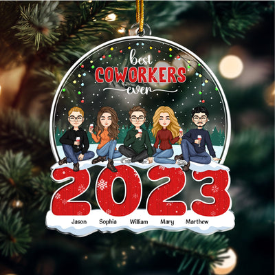 Best Coworkers Ever - Personalized 2026 Shaped Acrylic Ornament