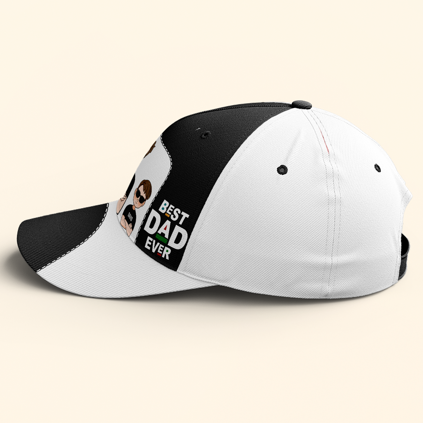 Best Dad Ever Cartoon Version - Personalized Classic Cap