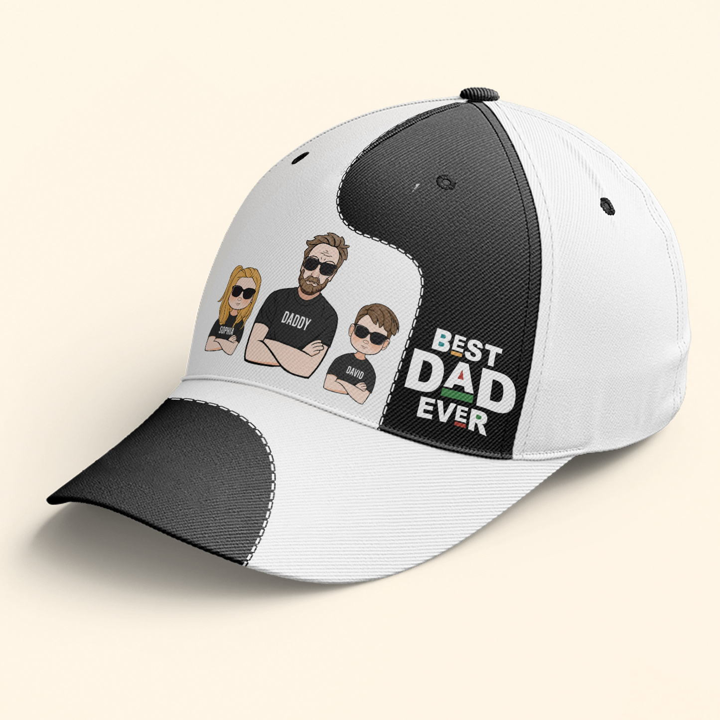 Best Dad Ever Cartoon Version - Personalized Classic Cap