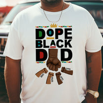 Dope Black Dad Fist Bump - Personalized Shirt