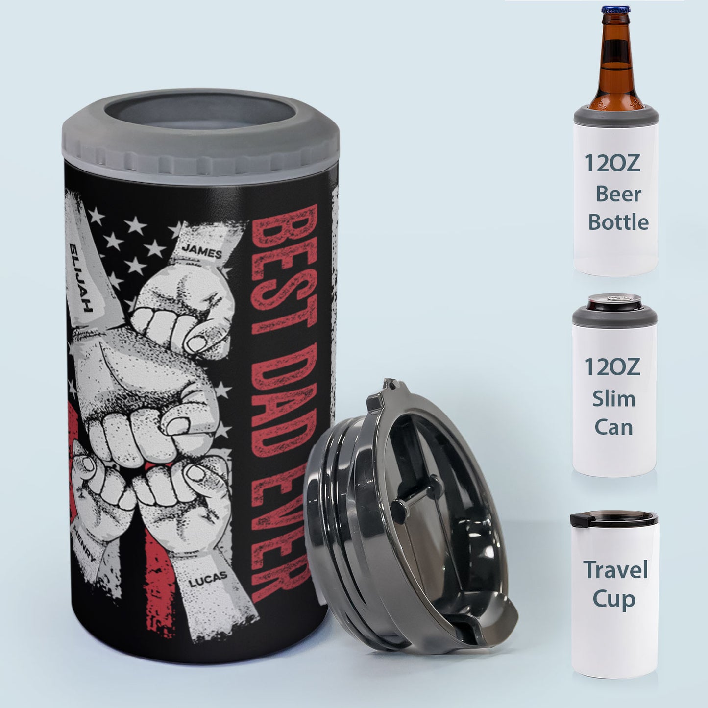 Best Dad Ever - Personalized Can Cooler