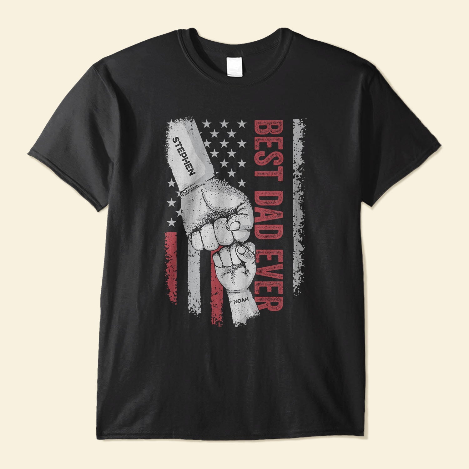 Father's Day Gifts, Best Dad Ever - Personalized Front Shirt - Father's Day, Birthday Gift For Dad, Papa, Daddy, Grandpa - From Daughter/Son, Wife