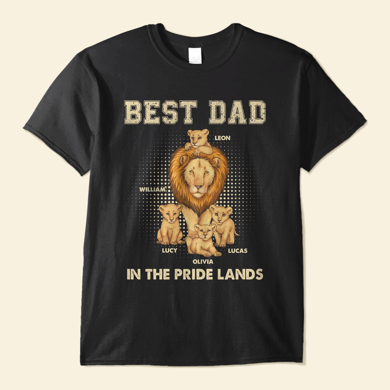Best Dad In The Pride Lands - Personalized Shirt - Father's Day, Birthday Gift For Father, Dad, Papa