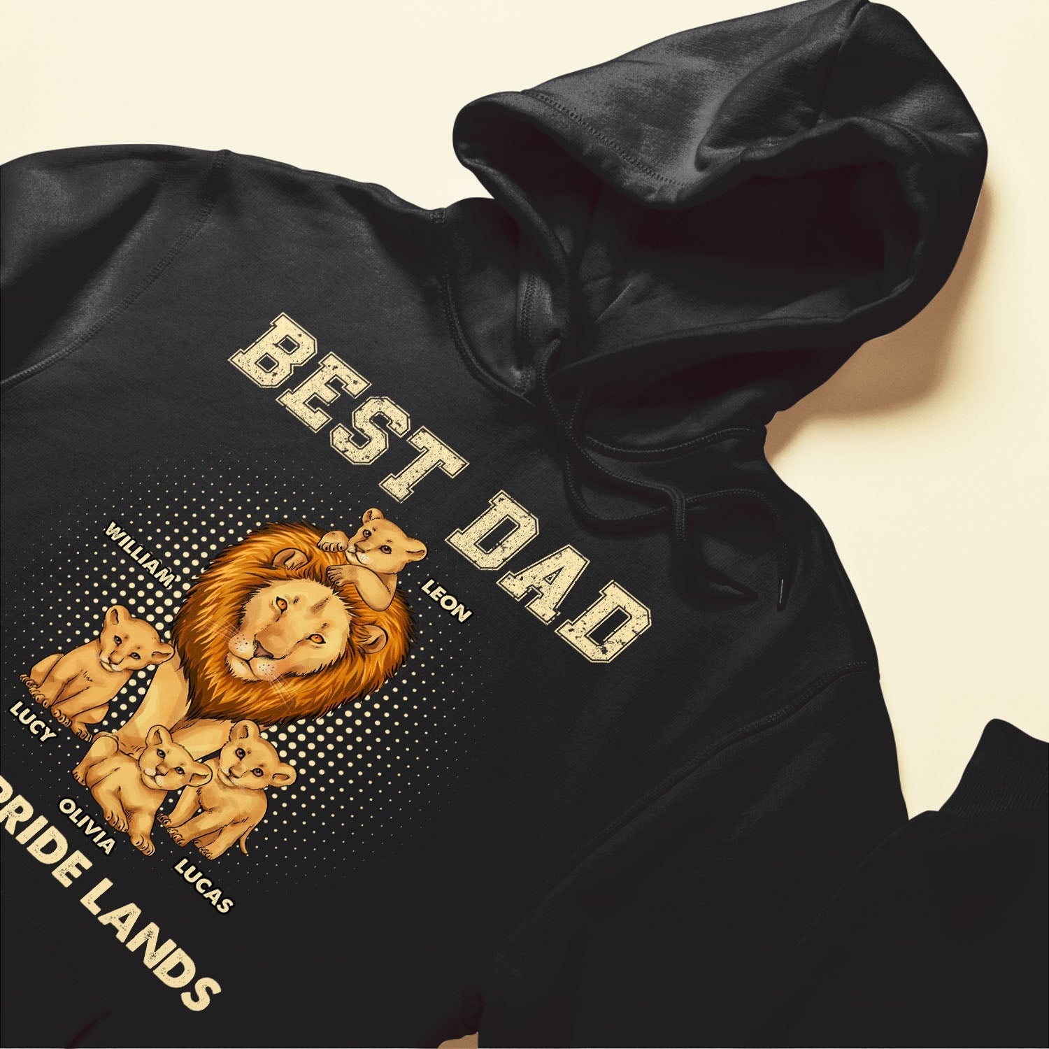 Macorner Daddy Bear It's Not A Dad Bod - Personalized Shirt - Papa Bear and Cubs Pullover Hoodie / Black / XL