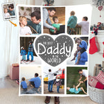 Best Daddy In The World - Personalized Photo Blanket