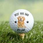 Best Dog Dad By Par Gift For Dog, Cat Dad - Personalized Photo Golf Ball