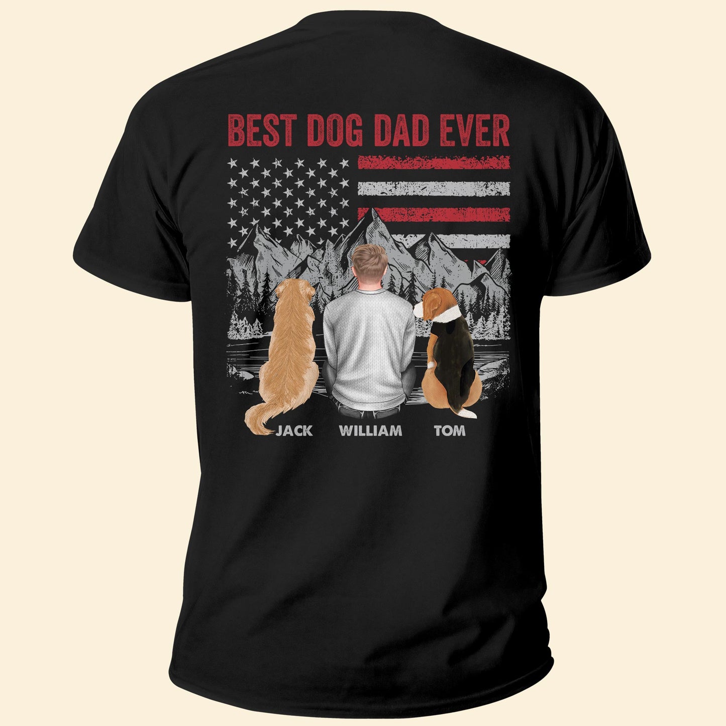 Best Dog Dad Ever - Personalized Shirt