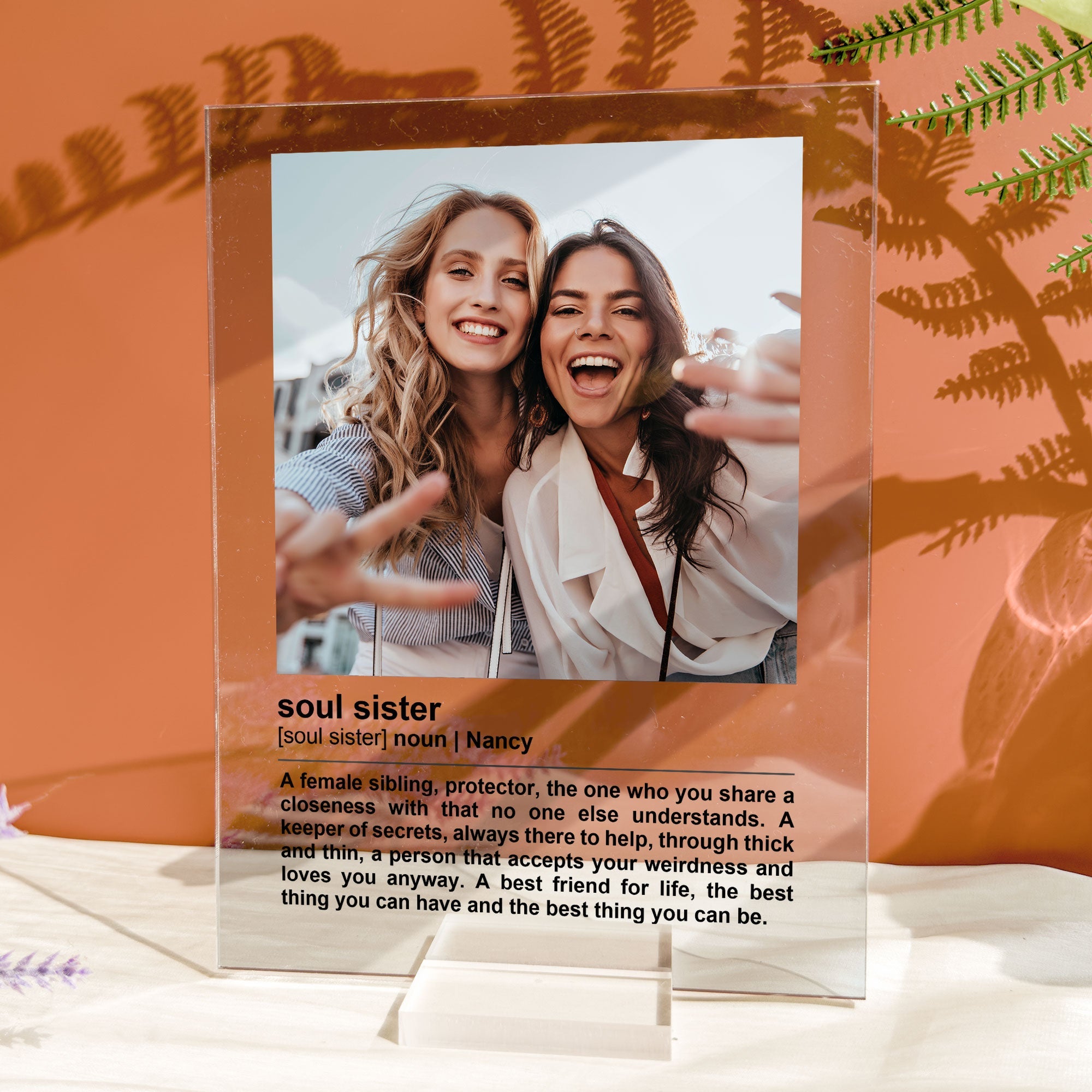 Best Friend A Close Friend Who Means The World To You - Personalized Acrylic Photo Plaque
