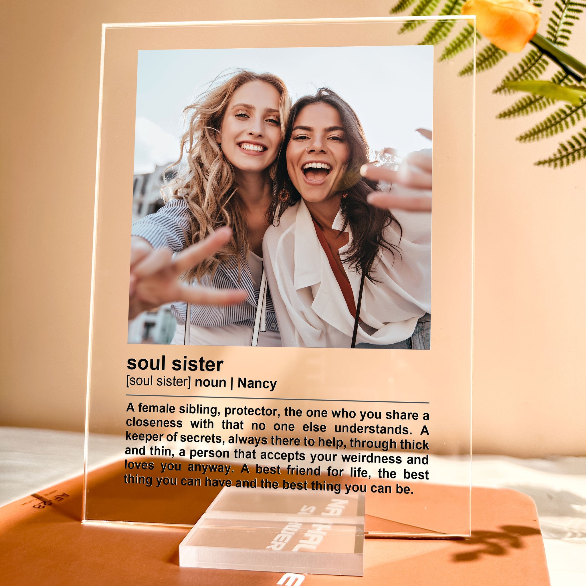 Best Friend A Close Friend Who Means The World To You - Personalized Acrylic Photo Plaque