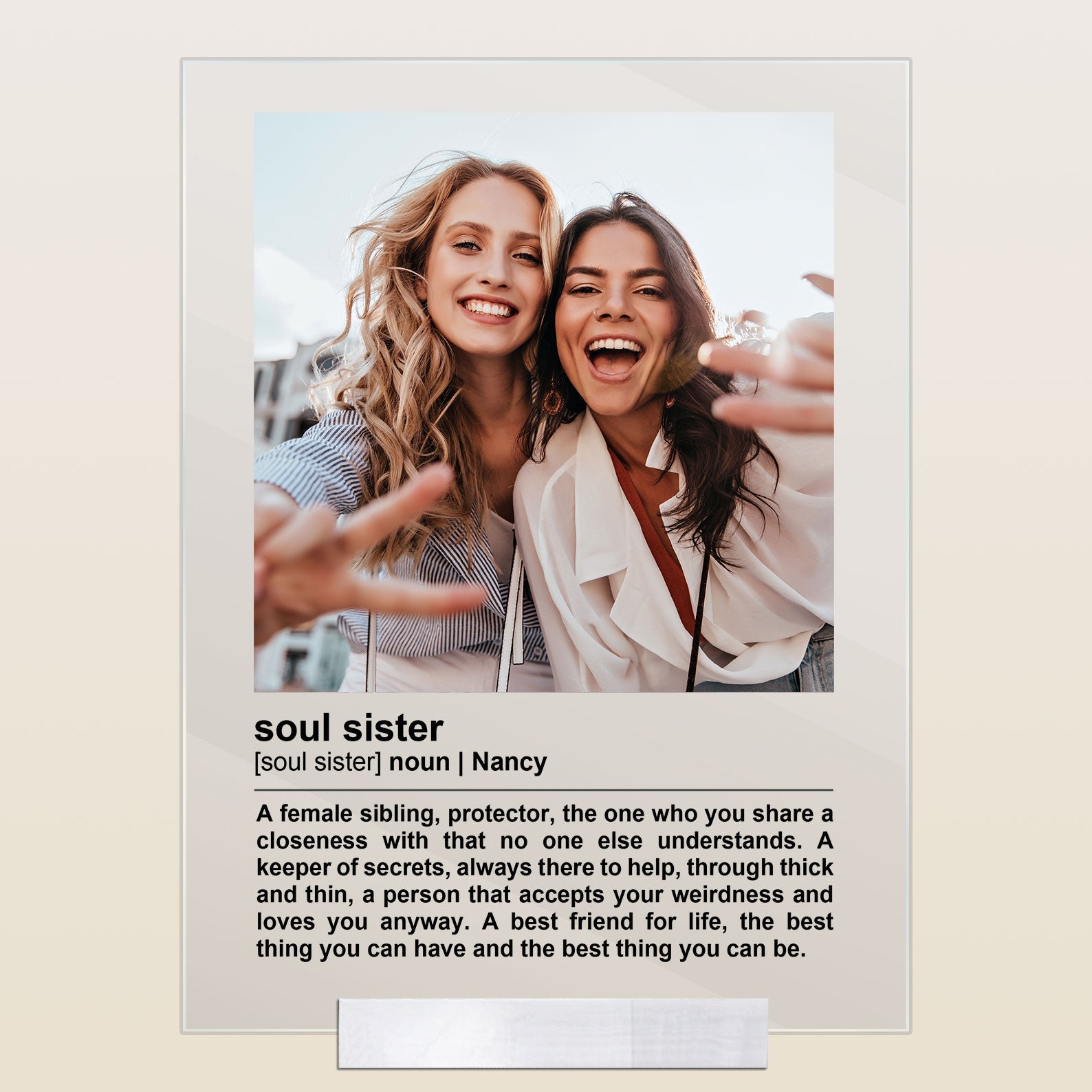 Best Friend A Close Friend Who Means The World To You - Personalized Acrylic Photo Plaque