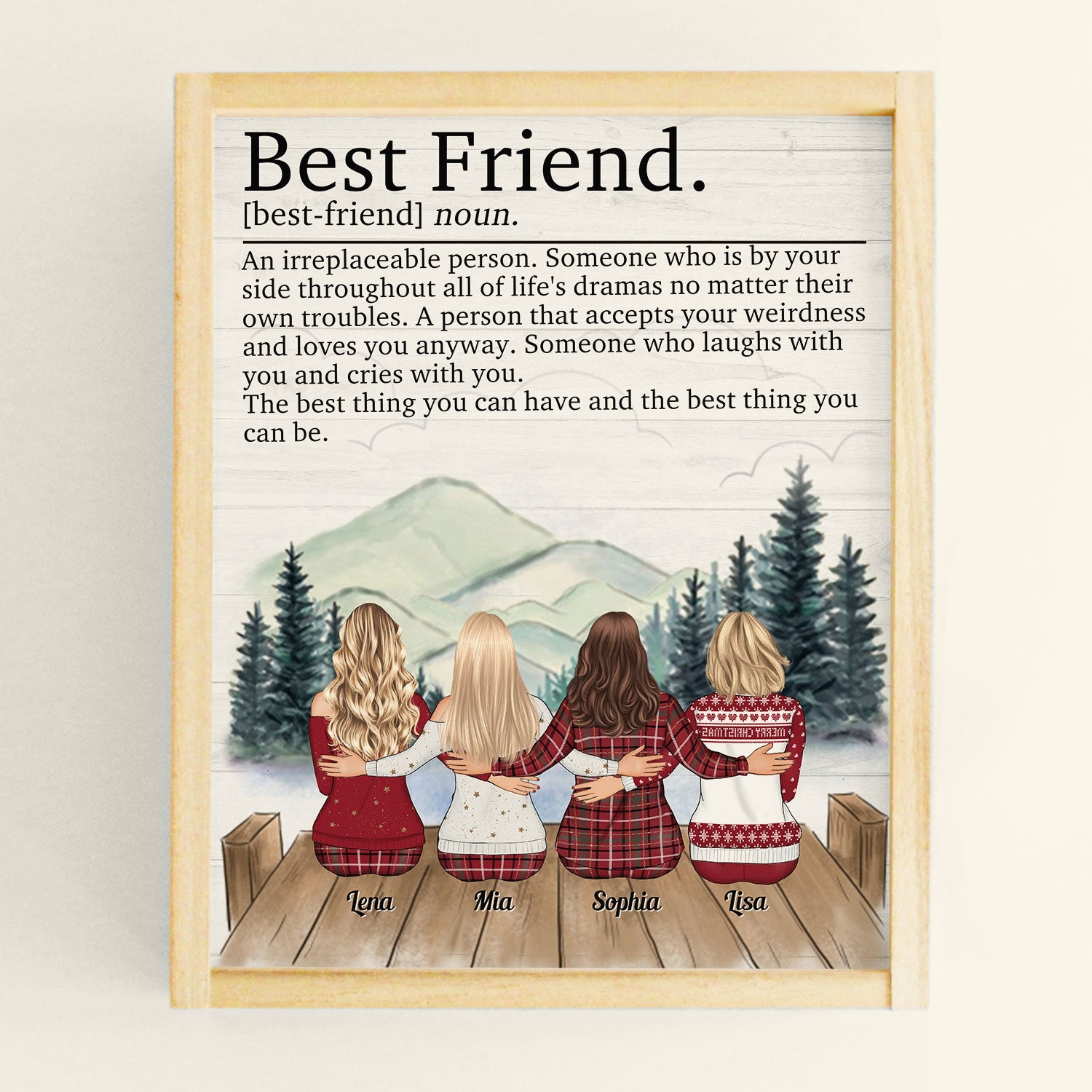 Best Friends An Irreplaceable Person - Personalized Poster - Family ...
