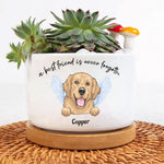 Best Friends Are Never Forgotten - Personalized Ceramic Plant Pot With Tray