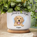 Best Friends Are Never Forgotten - Personalized Ceramic Plant Pot With Tray