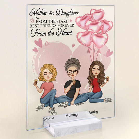 Best Friends Forever From The Heart - Personalized Acrylic Plaque - Mother's Day, Loving, Birthday Gift For Mom, Mother, Mama