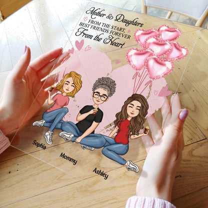 Best Friends Forever From The Heart - Personalized Acrylic Plaque - Mother's Day, Loving, Birthday Gift For Mom, Mother, Mama