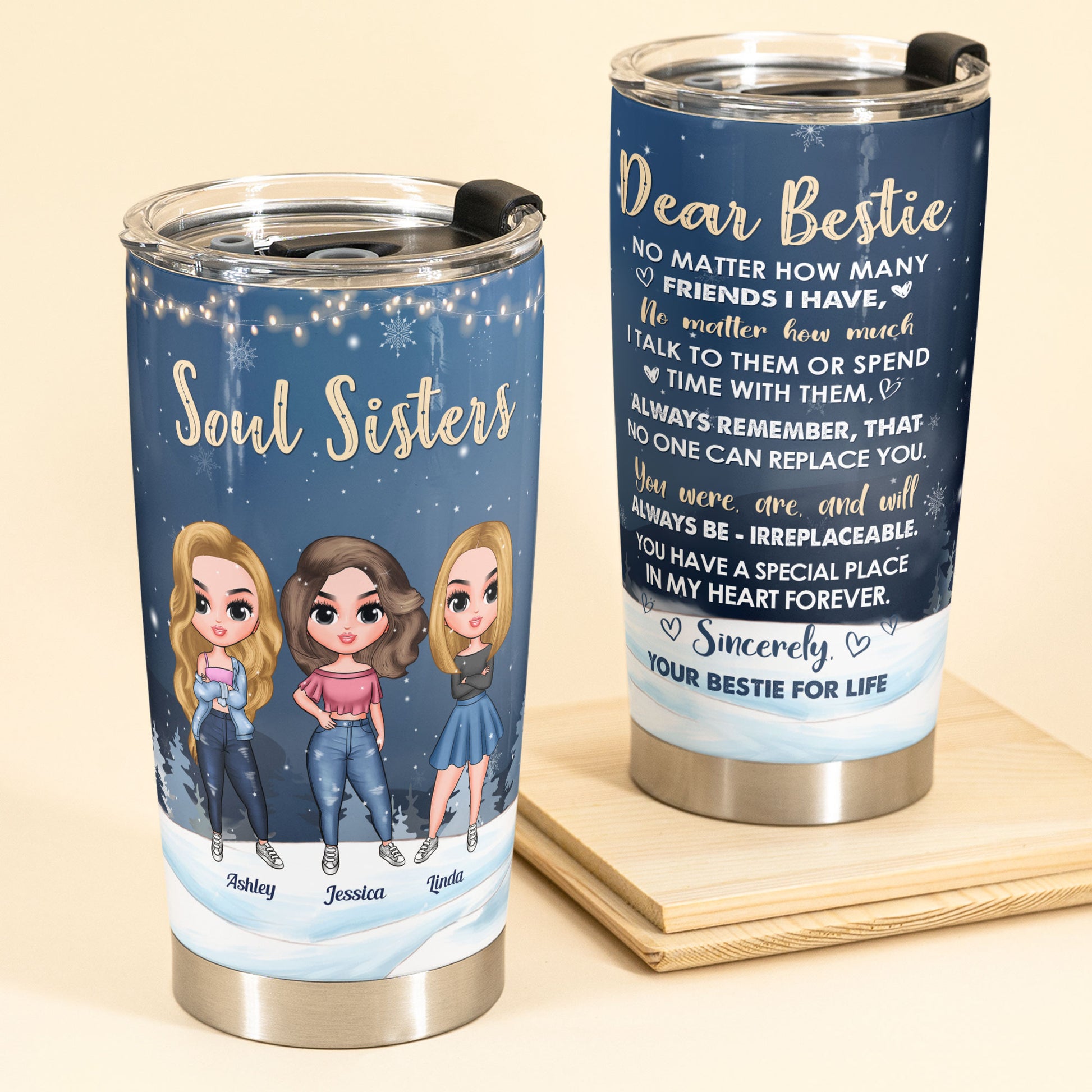 Sister Gifts From Sister - Stainless Steel Tumbler 20oz - Unique Gift For  Sister Soul Sister From Sister - Gift For Best Friend Women Big Sister  Little Birthday Gifts (Sister) 