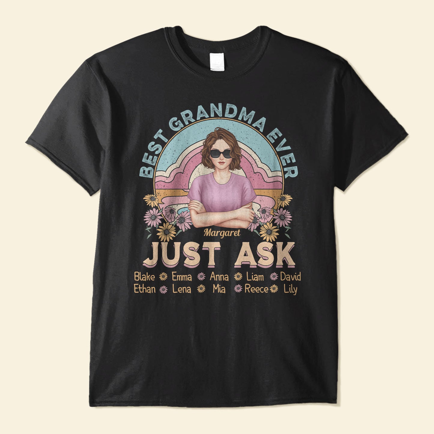 Best Grandma Ever Ever Ever - Personalized Shirt - Funny Gift Birthday Gift For Grandma, Nana, Mom - Gift From Daughters, Sons, Husband For Wife