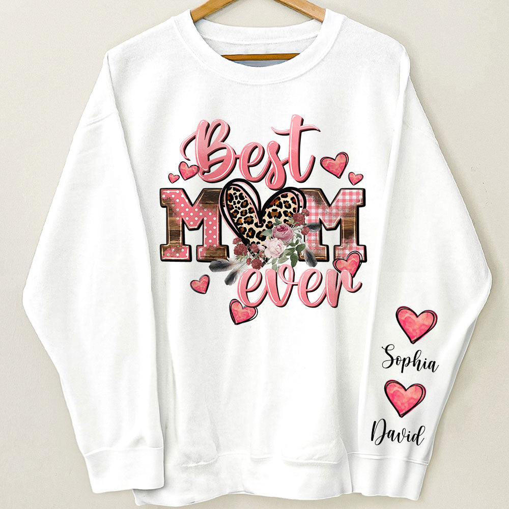 Best Mom Ever - Leopard Version - Personalized Sweatshirt